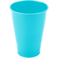 Creative Converting 28103971 12 oz. Bermuda Blue Plastic Cup - 20/Pack