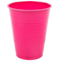 Creative Converting 28177081 16 oz. Hot Magenta Pink Plastic Cup - 20/Pack