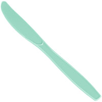 Creative Converting 318867 7 1/2 inch Fresh Mint Green Heavy Weight Plastic Knife - 24/Pack