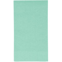 Creative Converting 318903 Fresh Mint Green 3-Ply Guest Towel / Buffet Napkin - 16/Pack