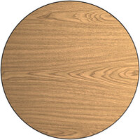 Lancaster Table & Seating 24" Laminated Round Table Top Reversible Walnut / Oak