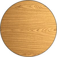 Lancaster Table & Seating Laminated Round Table Top Reversible Walnut / Oak