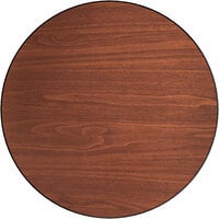 Lancaster Table & Seating 24 inch Laminated Round Table Top Reversible Walnut / Oak
