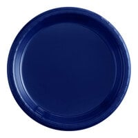 Creative Converting 28113711 7" Navy Blue Plastic Plate - 20/Pack