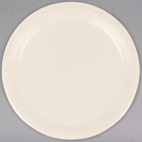 Creative Converting 28161011 7" Ivory Plastic Plate - 20/Pack