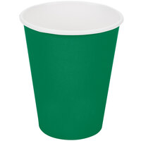 Creative Converting 56112B 9 oz. Emerald Green Poly Paper Hot / Cold Cup - 24/Pack