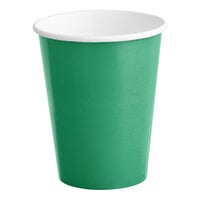 Creative Converting 56112B 9 oz. Emerald Green Poly Paper Hot / Cold Cup - 24/Pack