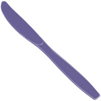 Creative Converting 010575B 7 1/2" Purple Heavy Weight Plastic Knife - 50/Pack