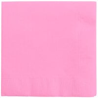 Creative Converting 573042B Candy Pink 3-Ply Beverage Napkin - 50/Pack