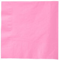 Creative Converting 583042B Candy Pink 3-Ply 1/4 Fold Luncheon Napkin - 50/Pack