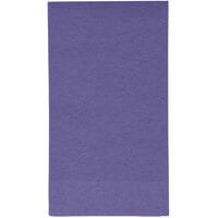 Creative Converting 95115 Purple 3-Ply Guest Towel / Buffet Napkin   - 16/Pack
