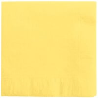 Creative Converting 57102B Mimosa Yellow 3-Ply Beverage Napkin - 50/Pack