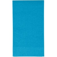 Creative Converting 953131 Turquoise Blue 3-Ply Guest Towel / Buffet Napkin - 16/Pack
