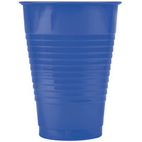 Creative Converting 28113771 12 oz. Navy Blue Plastic Cup - 20/Pack