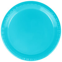 Creative Converting 28103911 7" Bermuda Blue Plastic Plate - 20/Pack