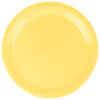 Creative Converting 28102011 7 inch Mimosa Yellow Plastic Plate - 20/Pack