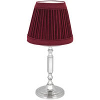 Sterno 80422 10 1/2" La Rue Silver Lamp with Marlowe Wine Shade