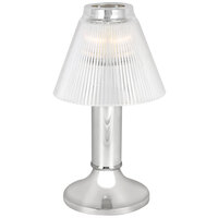 Sterno 80478 10" Paige Chrome Lamp with Duchess Clear Shade