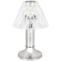 Sterno 80476 10" Paige Chrome Lamp with Adeline Clear Shade