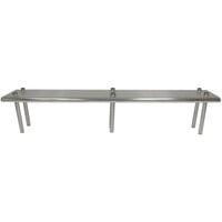 Advance Tabco TS-12-144 12" x 144" Table Mounted Single Deck Stainless Steel Shelving Unit - Adjustable