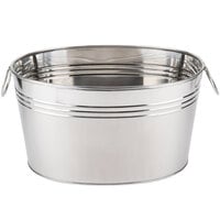 American Metalcraft STUB20 20 1/8 inch x 15 inch x 11 1/8 inch Oval Stainless Steel Metal Tub
