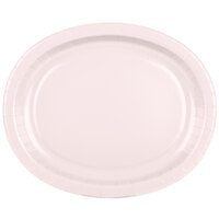 Creative Converting 433274 12" x 10" Classic Pink Oval Paper Platter - 96/Case