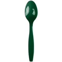 Creative Converting 011924 6 1/8" Hunter Green Heavy Weight Plastic Spoon - 24/Pack