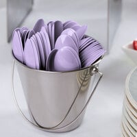 Creative Converting 010558 6 1/8 inch Luscious Lavender Heavy Weight Plastic Spoon - 24/Pack