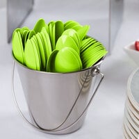 Creative Converting 011923B 6 1/8 inch Fresh Lime Green Heavy Weight Plastic Spoon - 50/Pack