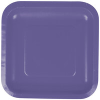 Creative Converting 453268 7" Purple Square Paper Plate - 18/Pack