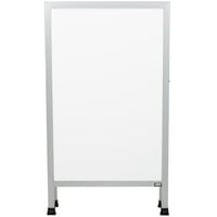 Aarco AA-5SW 42 inch x 24 inch Aluminum A-Frame Sidewalk Board with White Porcelain Marker Board
