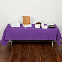 Creative Converting 318935 54 inch x 108 inch Amethyst Purple Tissue / Poly Table Cover
