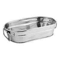 American Metalcraft STUB69 8 3/4" x 5 1/2" x 2 1/2" Oval Stainless Steel Metal Tub