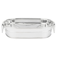 American Metalcraft STUB69 8 3/4 inch x 5 1/2 inch x 2 1/2 inch Oval Stainless Steel Metal Tub