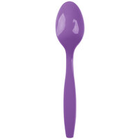 Creative Converting 318911 6 1/8 inch Amethyst Heavy Weight Plastic Spoon - 24/Pack