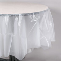 Creative Converting 700418 82" Clear OctyRound Plastic Table Cover