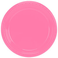 Creative Converting 28304221 9" Candy Pink Plastic Plate - 240/Case