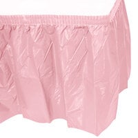 Creative Converting 010016 14' x 29" Classic Pink Plastic Table Skirt