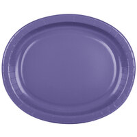 Creative Converting 433268 12" x 10" Purple Oval Paper Platter - 96/Case