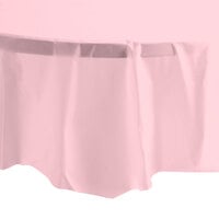 Creative Converting 703274 82 inch Classic Pink OctyRound Plastic Table Cover - 12/Case