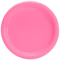 Creative Converting 28304211 7 inch Candy Pink Plastic Plate - 20/Pack