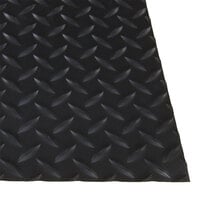 Cactus Mat 1054R-C475 Cushion Diamond-Dekplate 4' x 75' Black Anti-Fatigue Mat Roll - 9/16" Thick