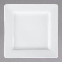 Libbey SL-7 Slate 7 1/4" Ultra Bright White Wide Rim Square Porcelain Plate - 24/Case