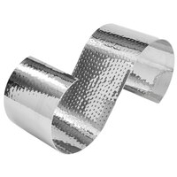 American Metalcraft HSR16 16 1/2 inch x 6 inch x 7 inch Hammered Stainless Steel S-Shaped Riser
