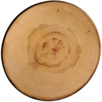 American Metalcraft MSR14 14 inch Round Melamine Serving Board / Charger - Faux Rustic Wood