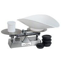 Cardinal Detecto 1051TBSKG 8 kg Stainless Steel Baker's Dough Scale with Scoop - 500 g x 5 g Beam Grads