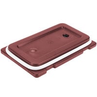 Cambro 6322402 Brick Red Camtainer Lid with Vent and Gasket