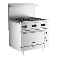 Vulcan 36S-6BP Endurance 6 Burner 36" Liquid Propane Range with Standard Oven Base - 215,000 BTU