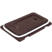 Cambro 6322131 Dark Brown Camtainer Lid with Vent and Gasket