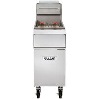 Vulcan 1GR45M-2 45-50 lb. Liquid Propane Floor Fryer - 120,000 BTU